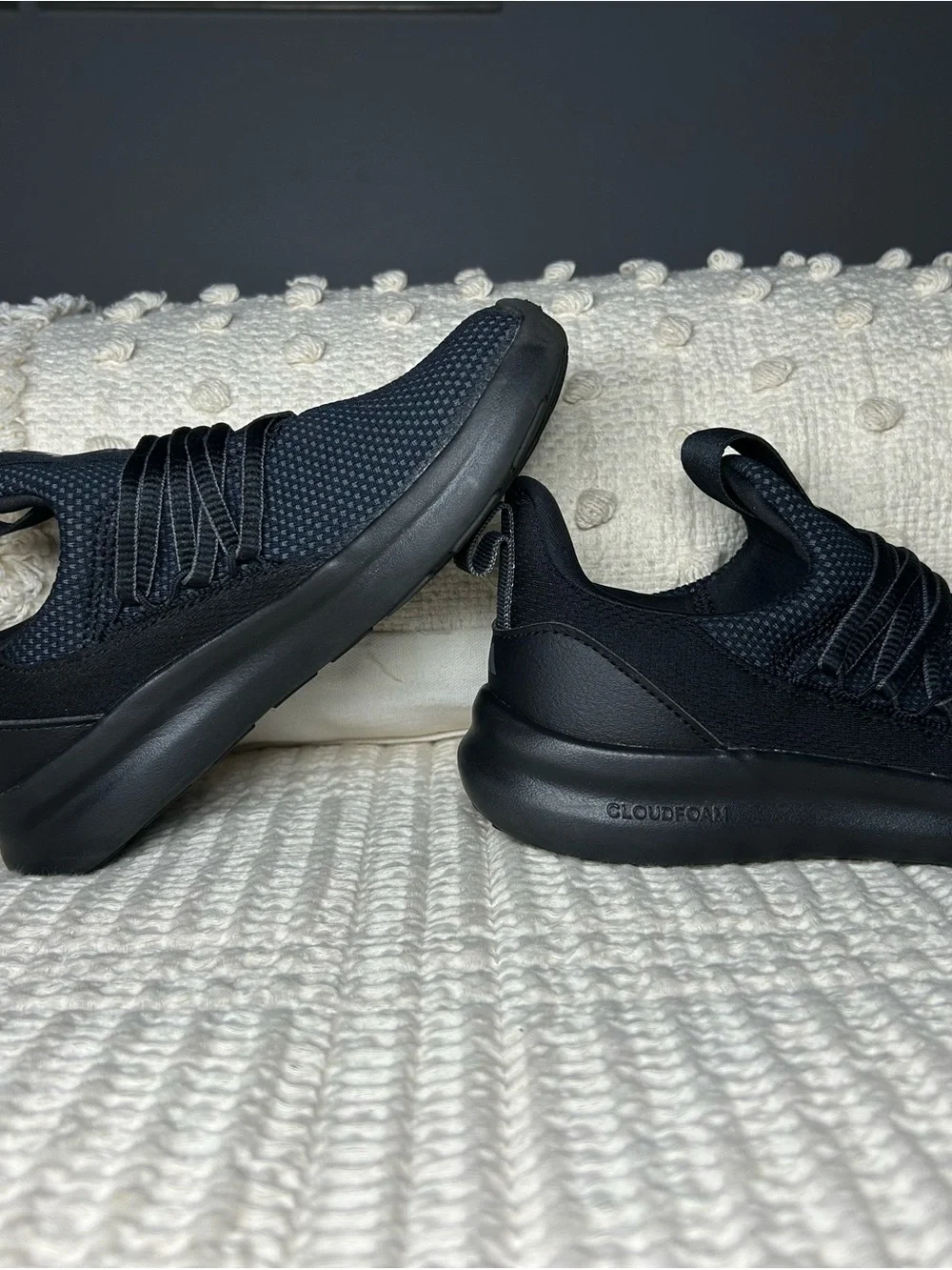Adidas Bluish/Black Slip-On Athletic Sneakers